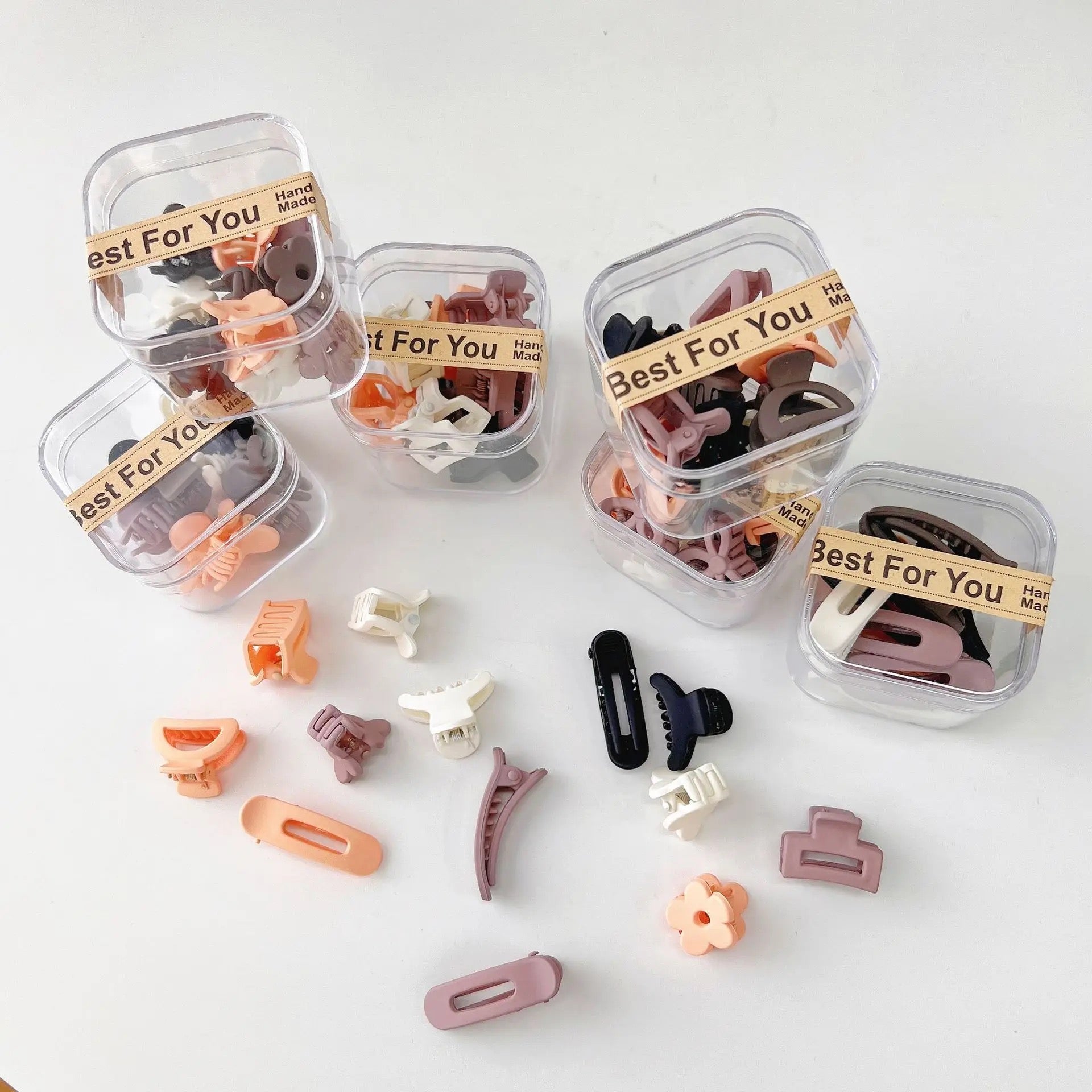 Matt Mini Hair Claw Box ( 10 Pcs ) - UBK1764 - Unboxkar.in