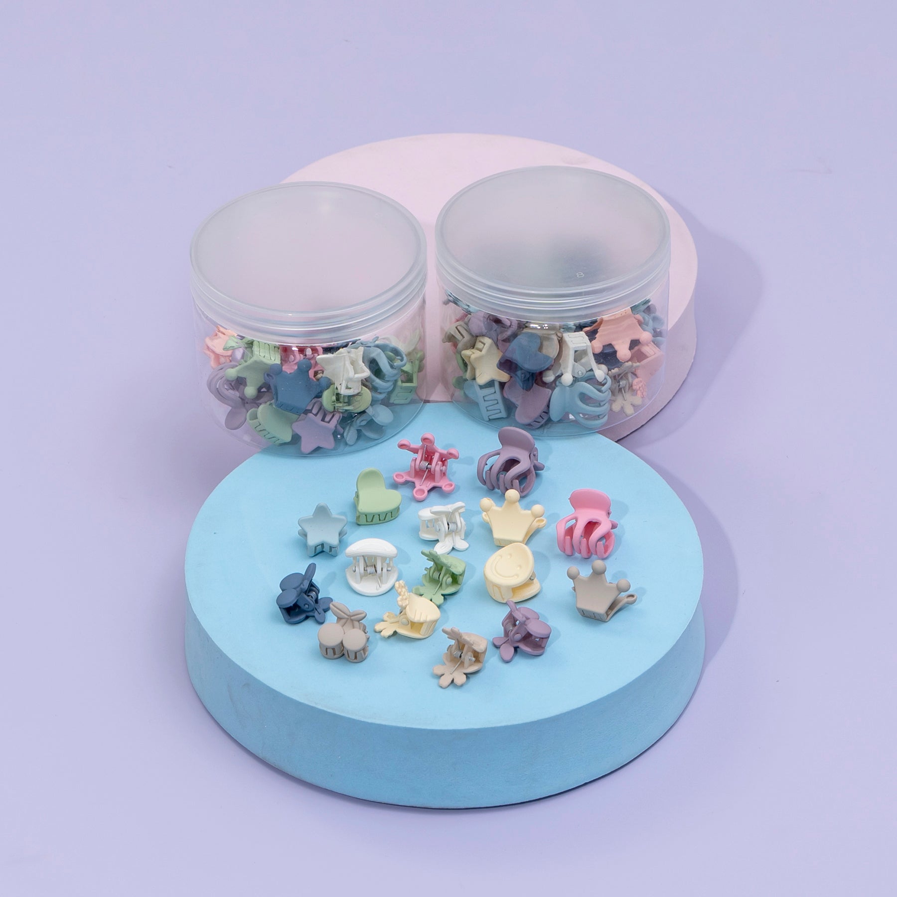 Matt mini hair claw set ( Pack of 36) - UBK2256 - Unboxkar.in