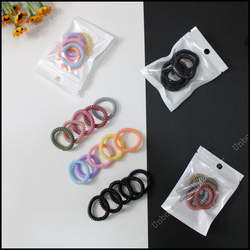 Mini Spiral Hair Bow (Set of 5) - UBK1071 - Unboxkar.in