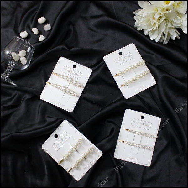 Pearl Bobby Pins ( Set of 2 ) - UBK881 - Unboxkar.in