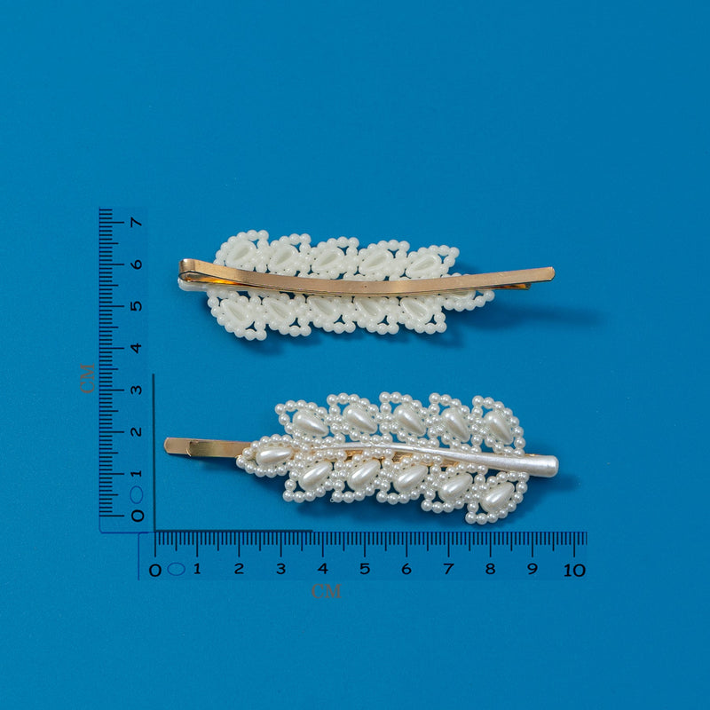 Pearl fancy hair pins (Pack of 2) - UBK2603 - Unboxkar.in