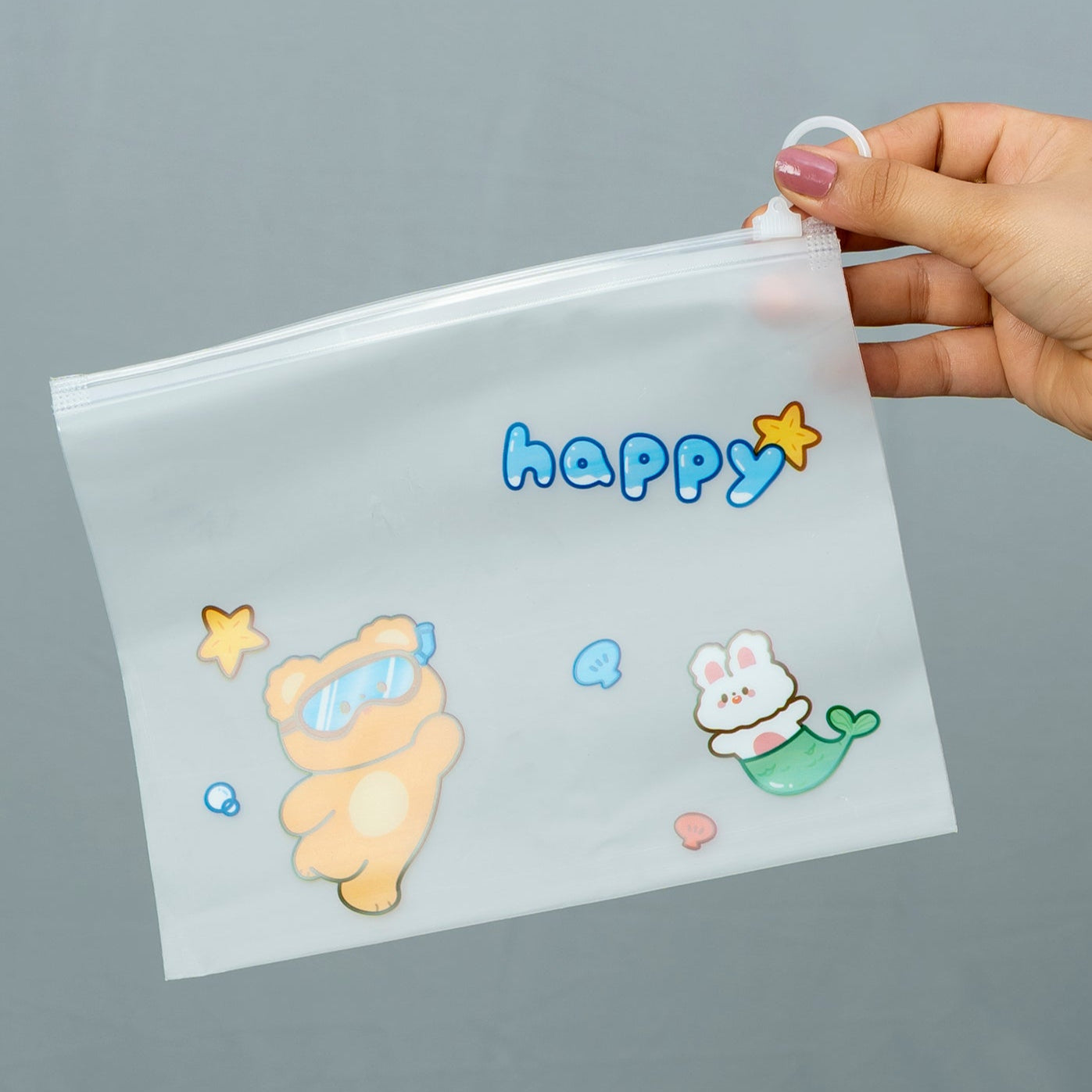 Printed Zipper Pouch 😍 (Pack of 5) - UBK2344 - Unboxkar.in