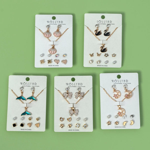 Quirky Hoop Earrings Tops Set - UBK2494 - Unboxkar.in