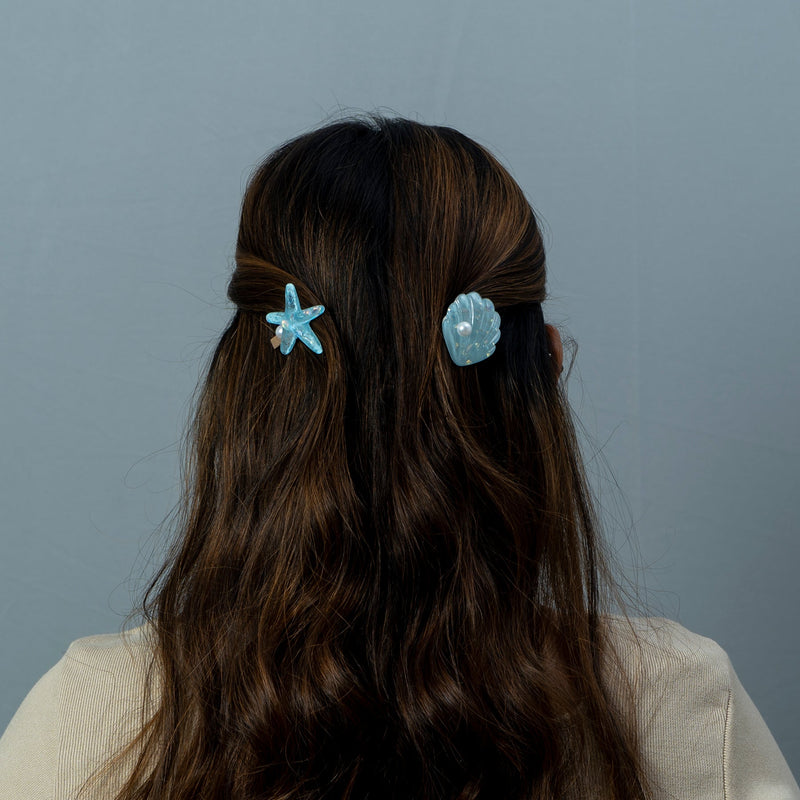 Starfish & Shell Hair Pins - UBK2275 - Unboxkar.in