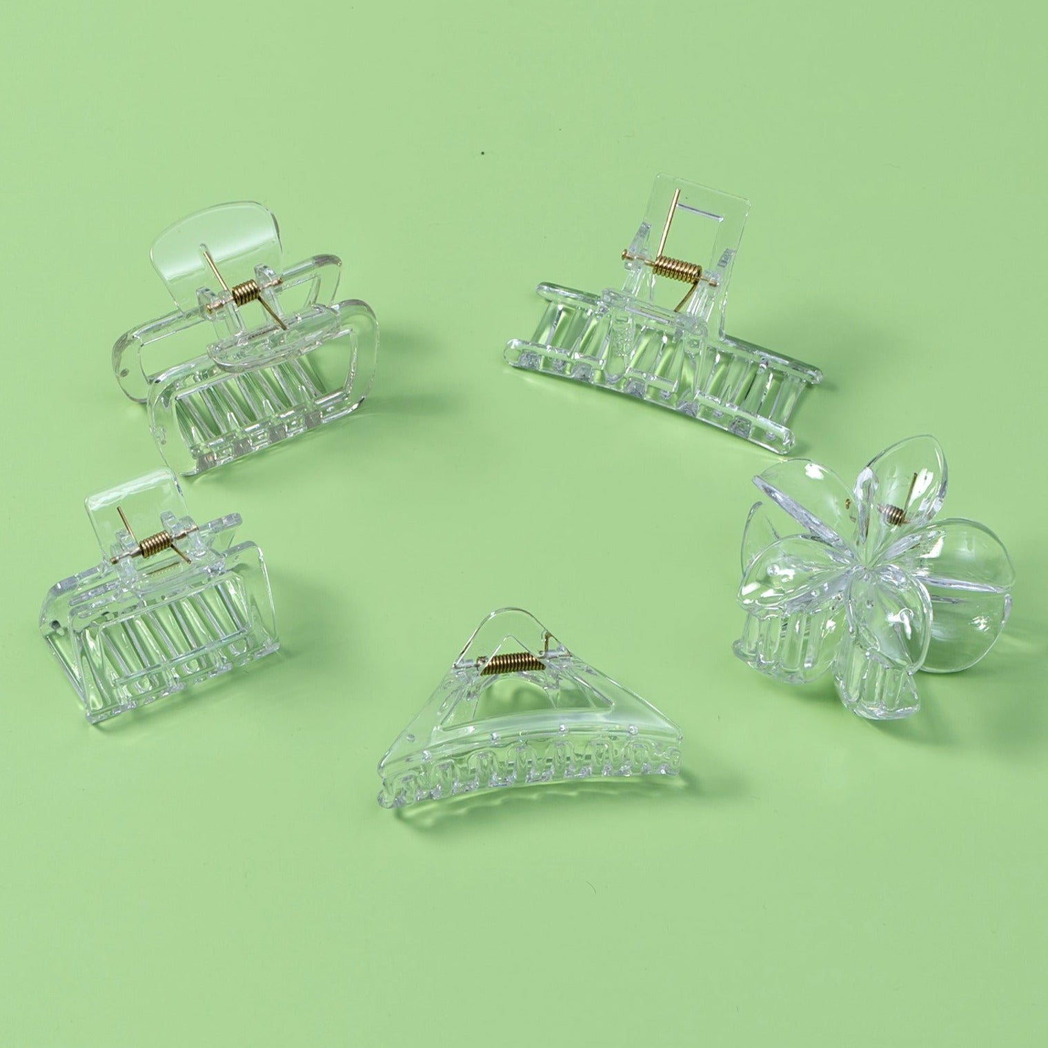 Transparent Daily wear hair claw - UBK2346 - Unboxkar.in
