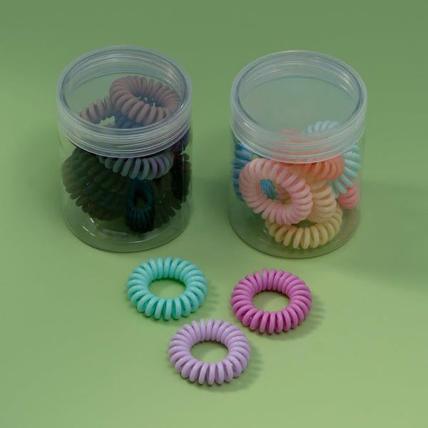 Trendy spiral Hair ties ( Pack of 10 ) - UBK2585 - Unboxkar.in