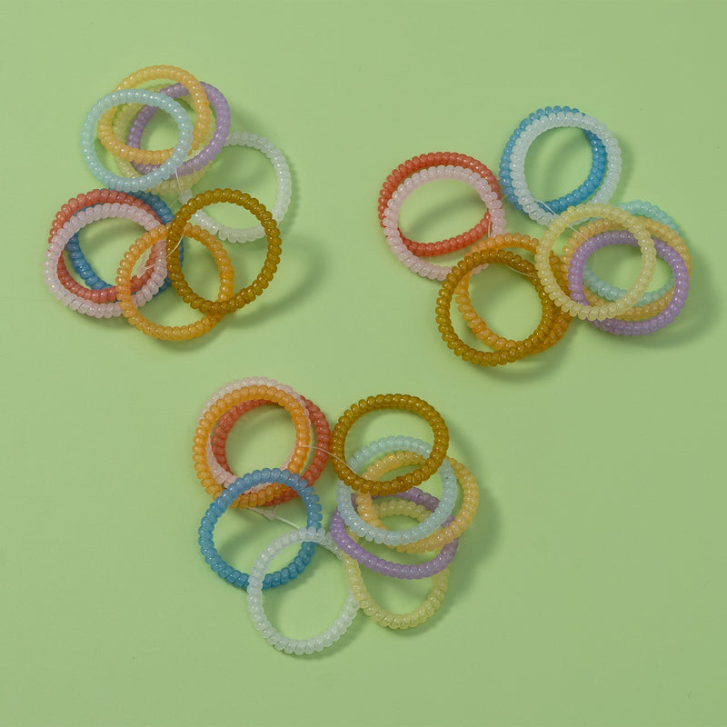 Trendy spiral Hair ties ( Pack of 10 ) - UBK2589 - Unboxkar.in