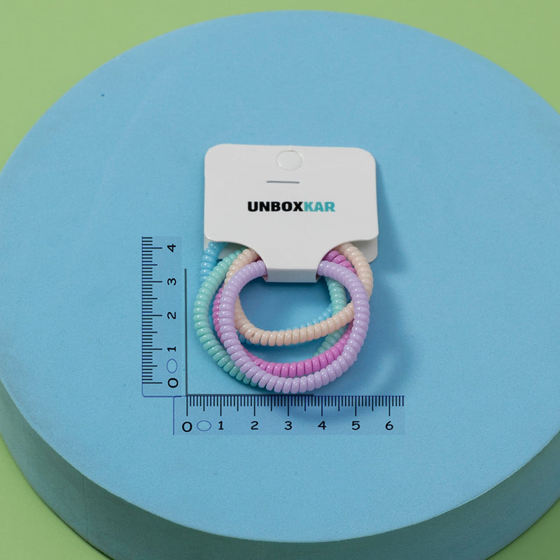 Trendy spiral Hair ties ( Pack of 5 ) - UBK2590 - Unboxkar.in