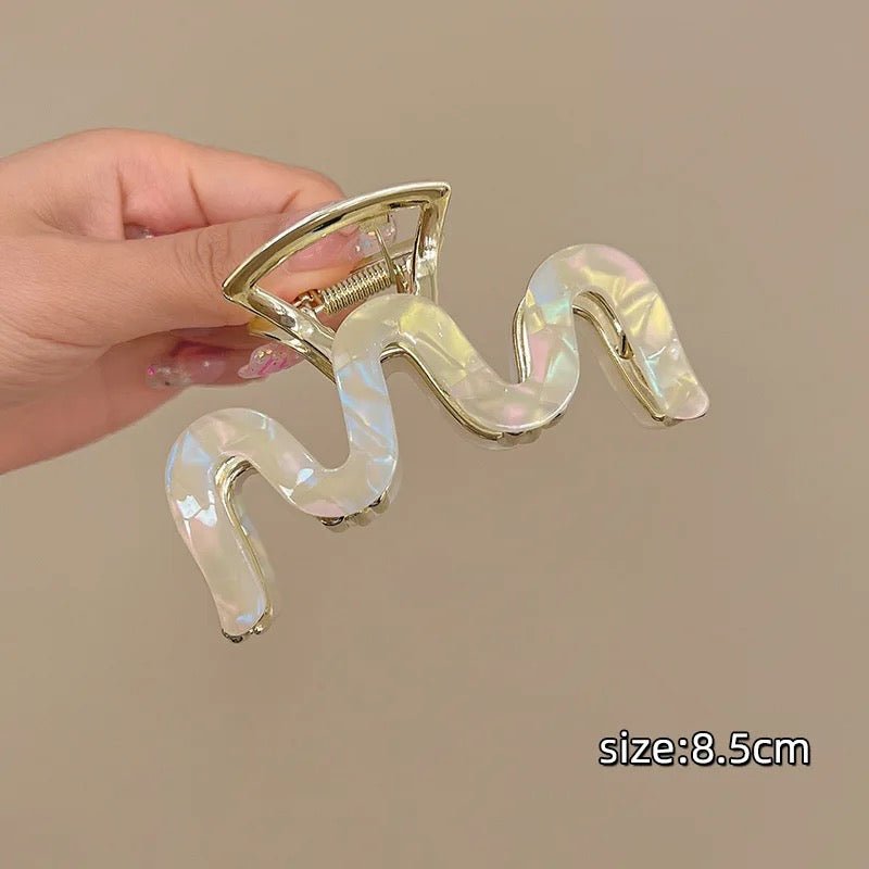 XL Marble Finish hair claw - UBK2107 - Unboxkar.in