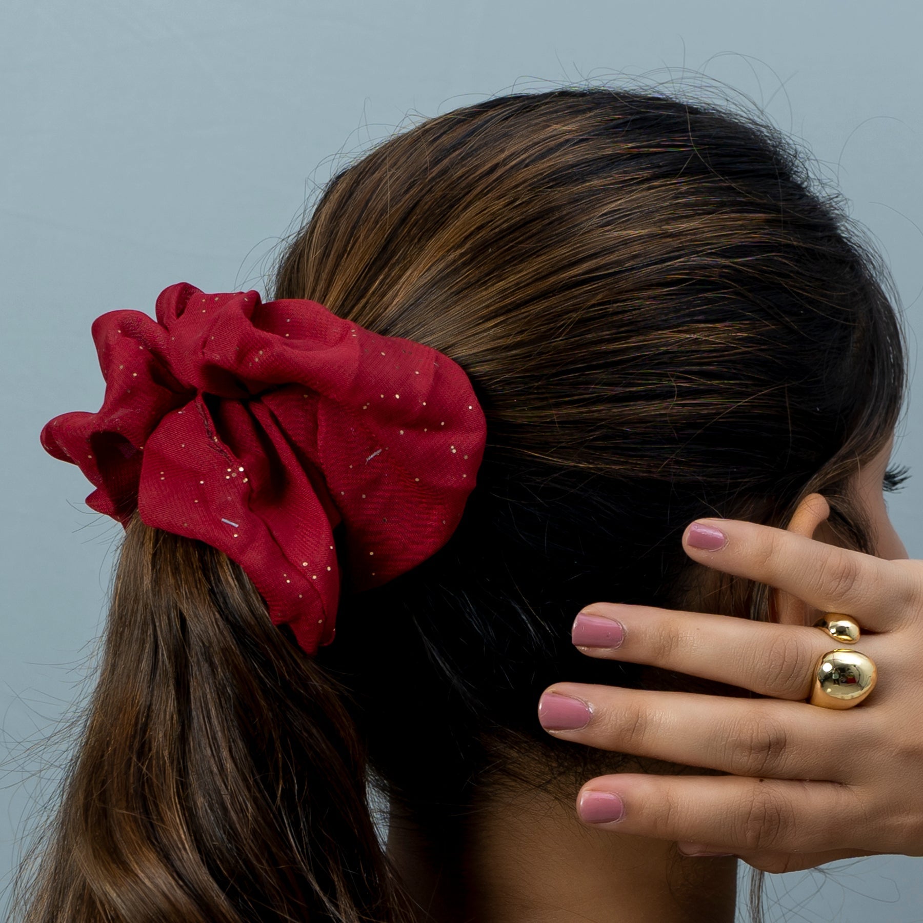XXL Glitter hair scrunchies - UBK2313 - Unboxkar.in