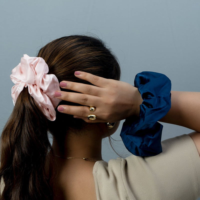 XXL satin hair scrunchies - UBK2309 - Unboxkar.in