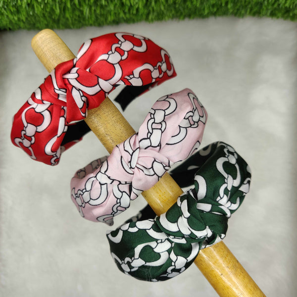 Chain Print Knotted Hair Band - UBK110