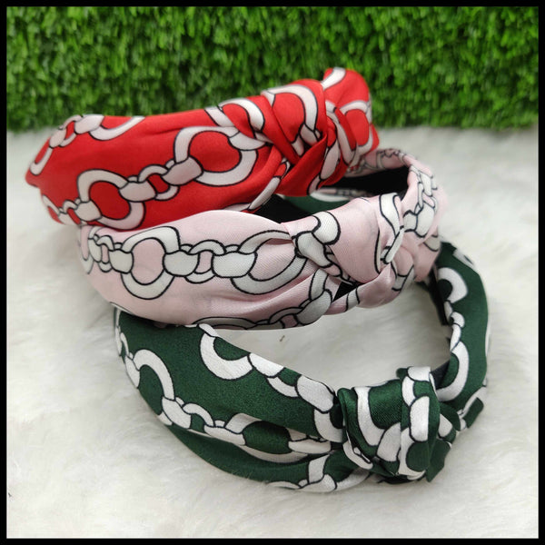 Chain Print Knotted Hair Band - UBK110