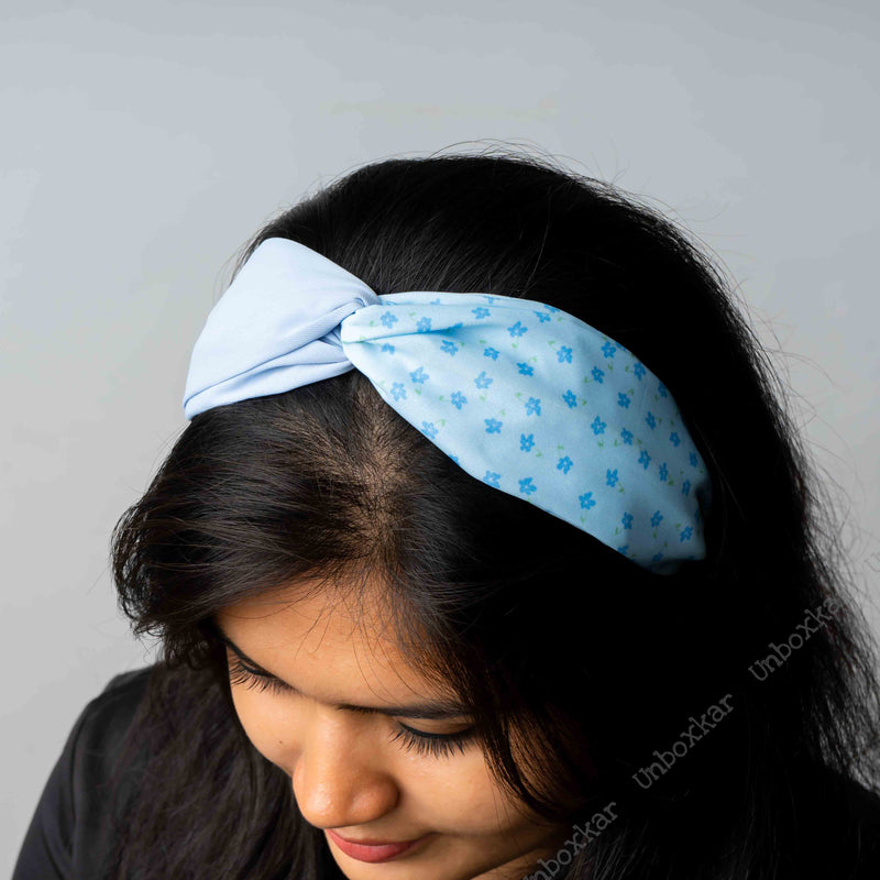 Printed Wide Knotted Hair Band - UBK1279