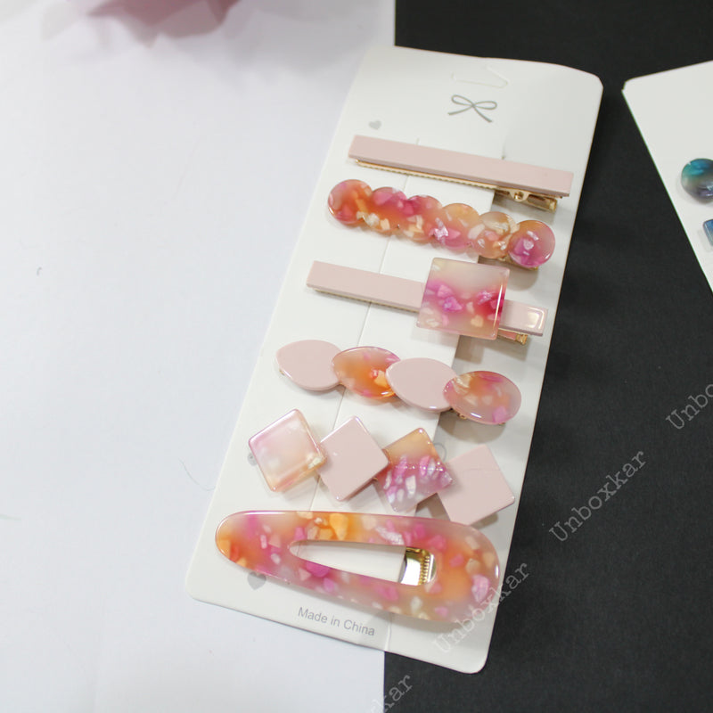 Marble Korean Clip ( Set of 6 ) - UBK921