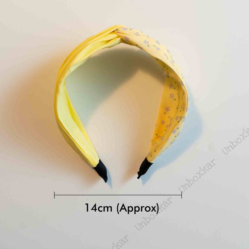 Printed Wide Knotted Hair Band - UBK1279